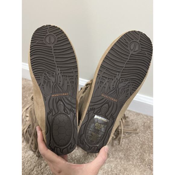 New Manitoba Leather Suede Mukluks Fringed Women’s Size L11 Ladies 11 - Picture 6 of 7